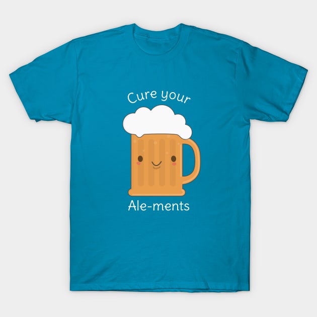 Kawaii Beer Pun T-Shirt T-Shirt by happinessinatee